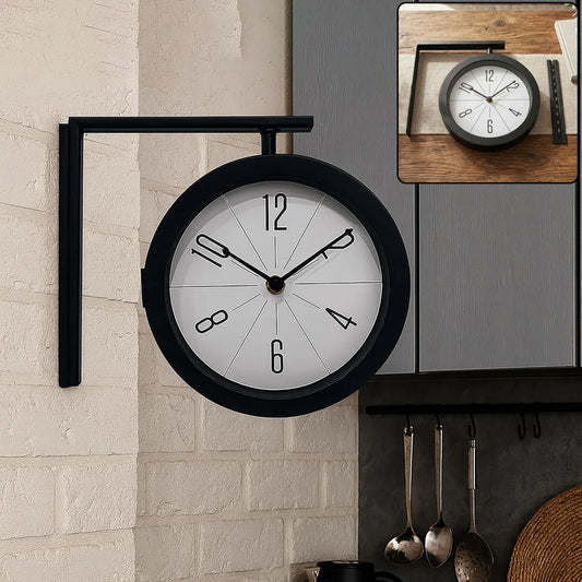 Double-Sided Vintage Station Wall Clock