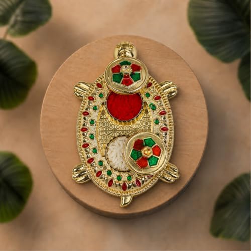 Floral Bro Rakhi Combo with Turtle Pooja Thali