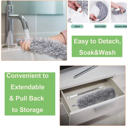 360° Extendable Microfiber Duster – High Reach Cleaning Tool