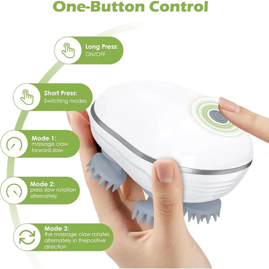 Electric Scalp Massager with 4 Massage Heads