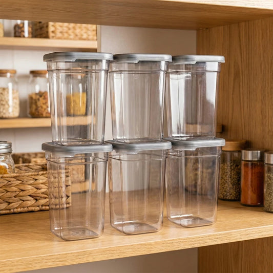 Airtight Kitchen Storage Containers – 6 Pc Set, 1200 ML Each